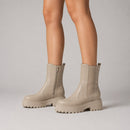 Coturno Kiara em Couro Off White