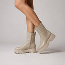 Coturno Kiara em Couro Off White