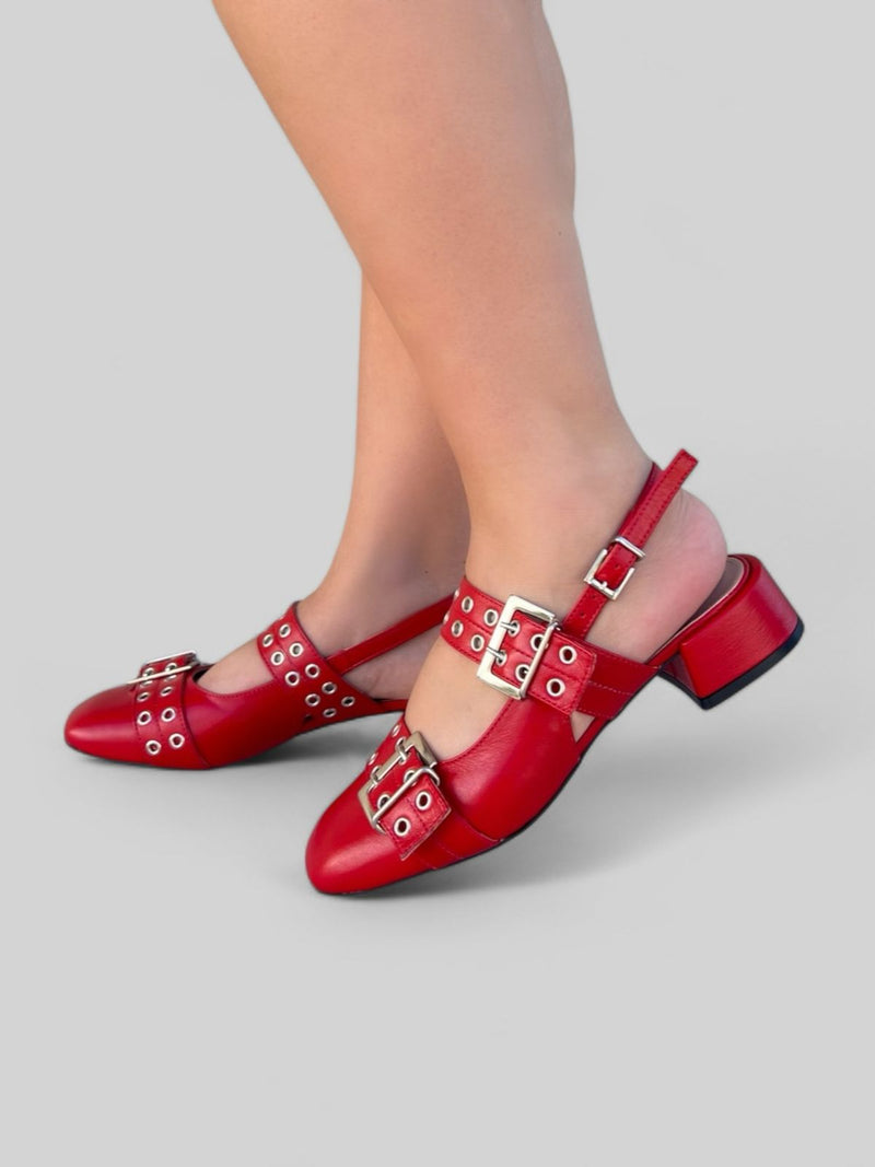 Slingback Helen Vermelho