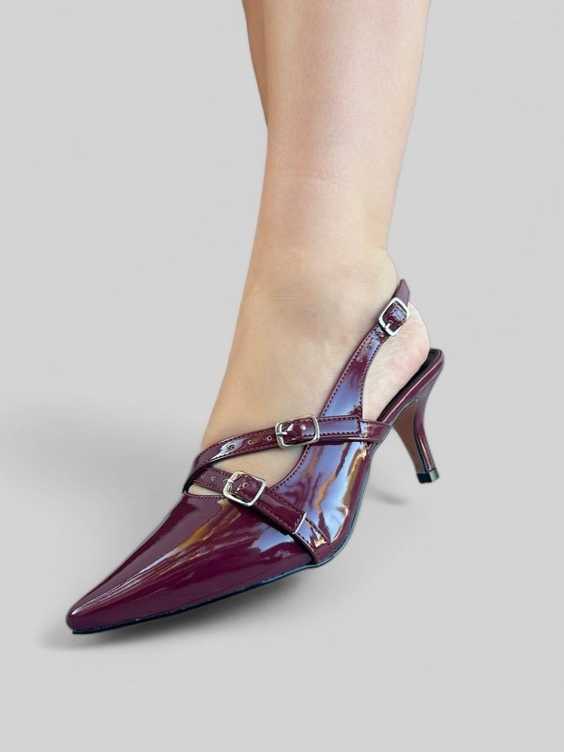 Slingback Celine Verniz Marsala