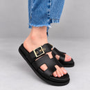 Birken Erika em Couro Preto