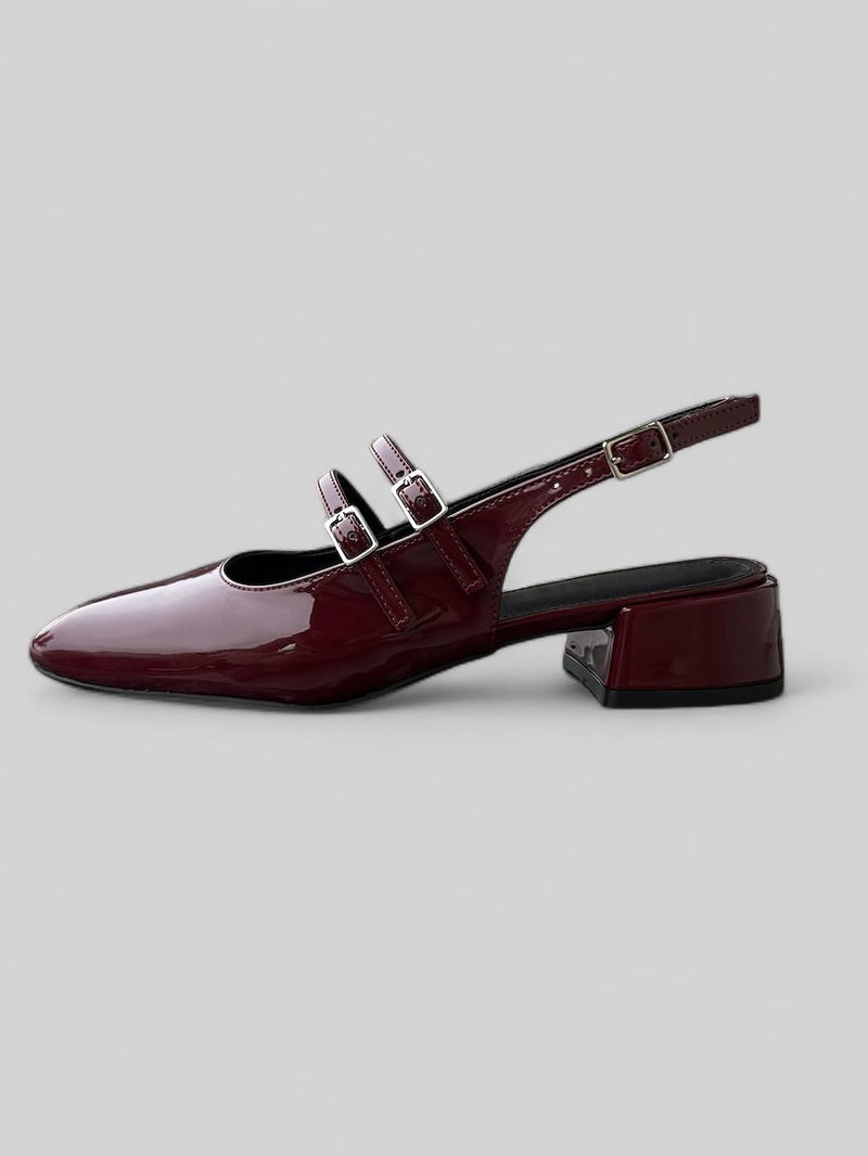 Slingback Luíza Verniz Marsala