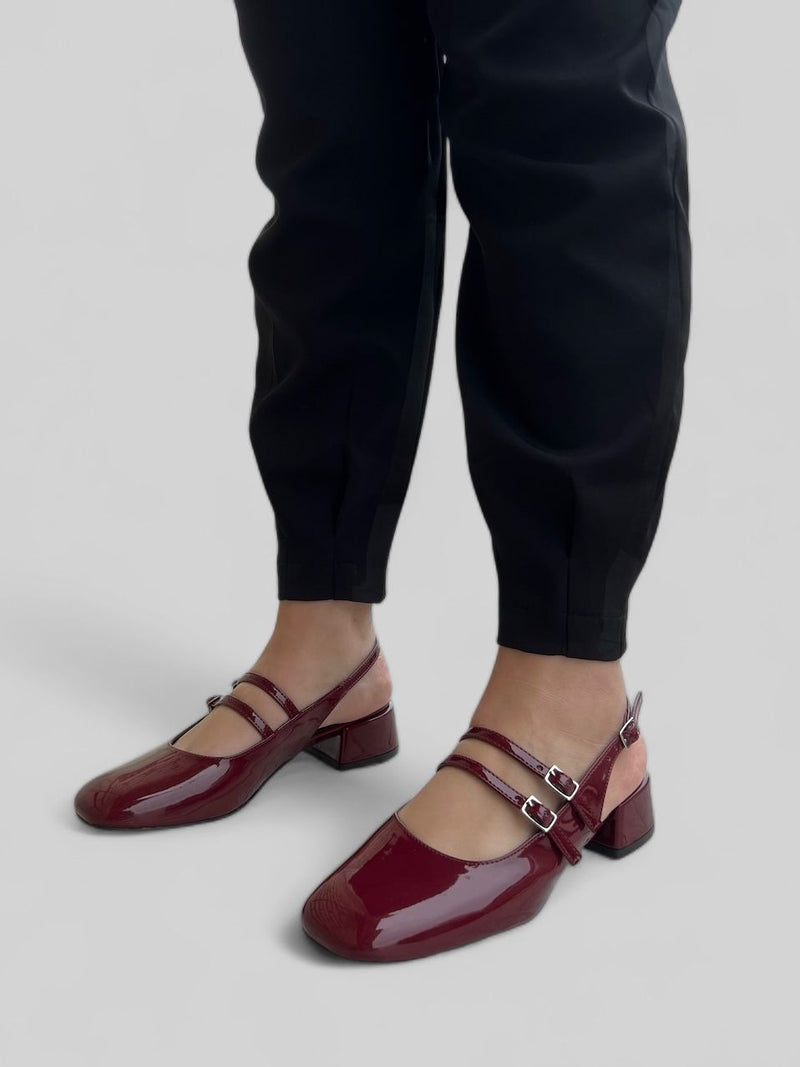 Slingback Luíza Verniz Marsala