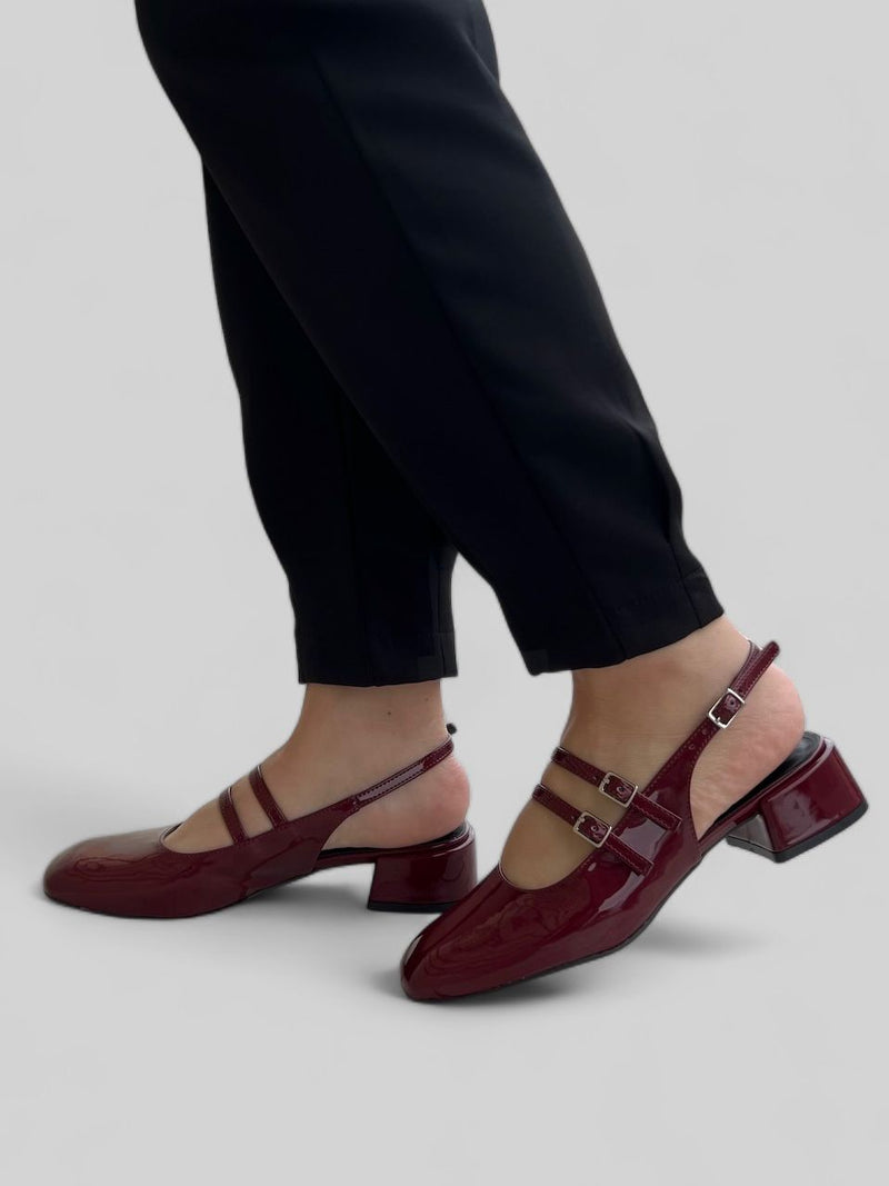 Slingback Luíza Verniz Marsala