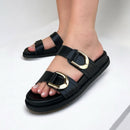 Birken Beatriz em Couro Preto