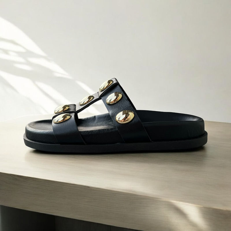 Birken Catarina Couro Preto