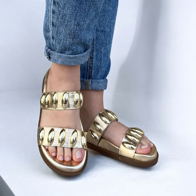 Birken Antonella Couro Ouro Light