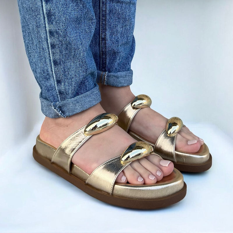 Birken Ayla Couro Ouro Light