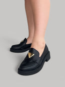 Mocassim Mel Couro Preto