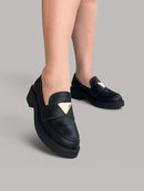 Mocassim Mel Couro Preto