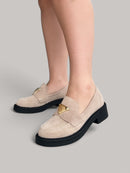 Mocassim Mel Camurça Areia