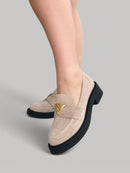 Mocassim Mel Camurça Areia