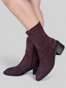 Bota Gabriela em Camurça Vinho