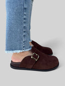 Clog Antônia em Camurça Café