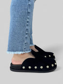 Clog Laura em Camurça Preto