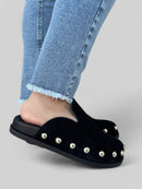 Clog Laura em Camurça Preto