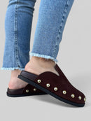 Clog Laura em Camurça Café