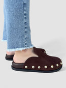 Clog Laura em Camurça Café