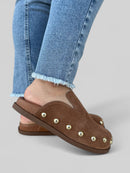 Clog Laura em Camurça Caramelo