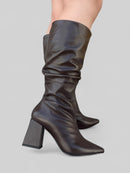 Bota Alice em Couro Marrom