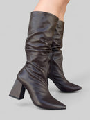 Bota Alice em Couro Marrom