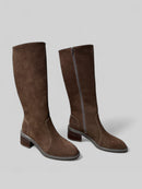 Bota Longa Isabella em Camurça Café