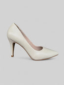 Scarpin Carolina em Couro Off White