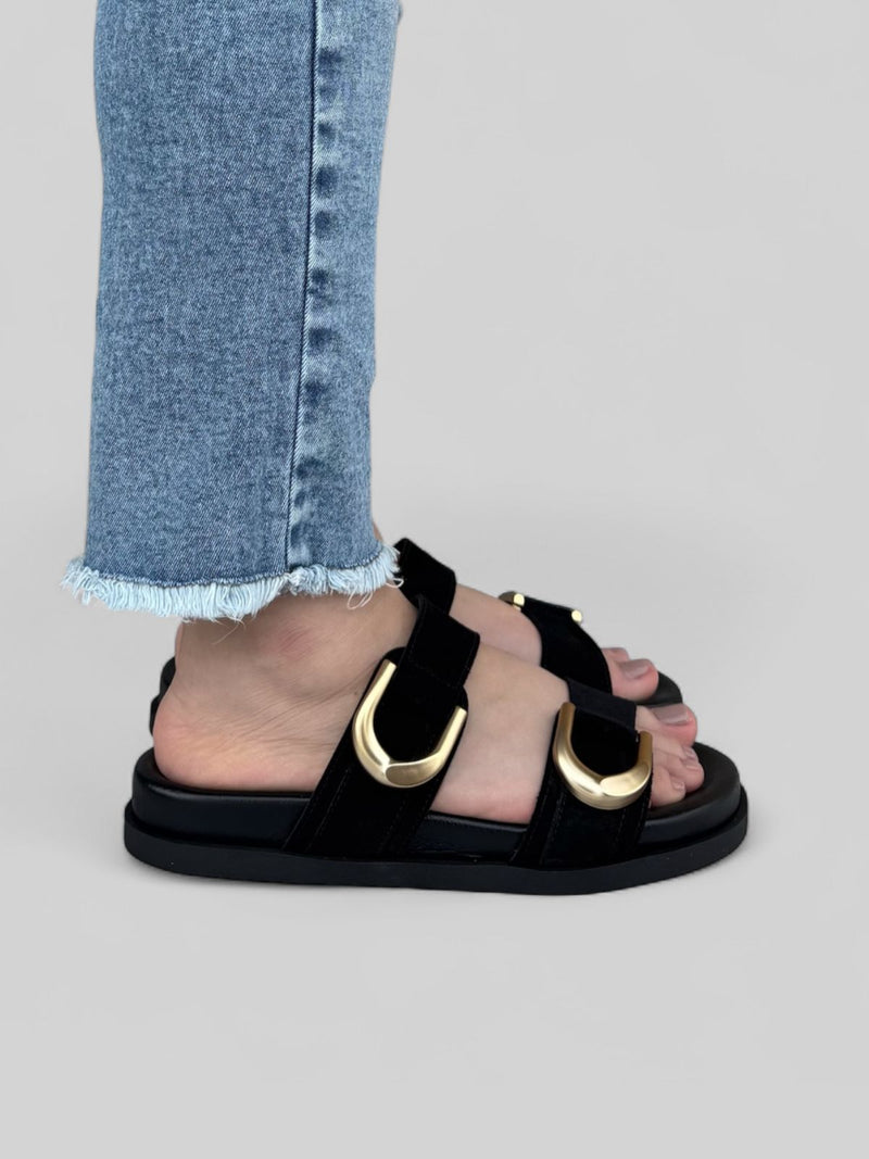 Birken Beatriz em Camurça Preto