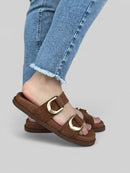 Birken Beatriz em Camurça Caramelo