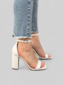 Sandália Gisele em Couro Branco