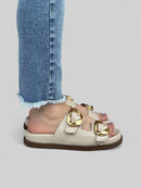 Birken Priscila em Couro Off White