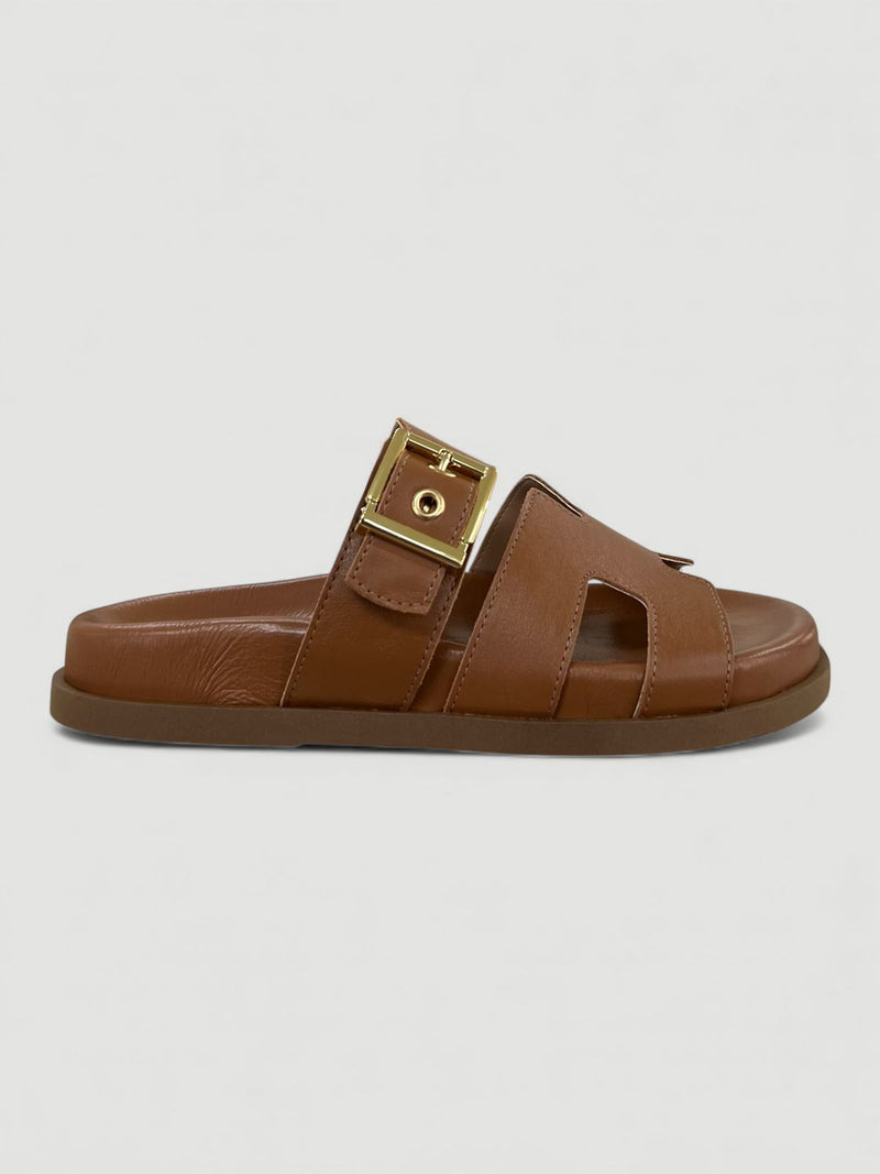 Birken Erika em Couro Caramelo