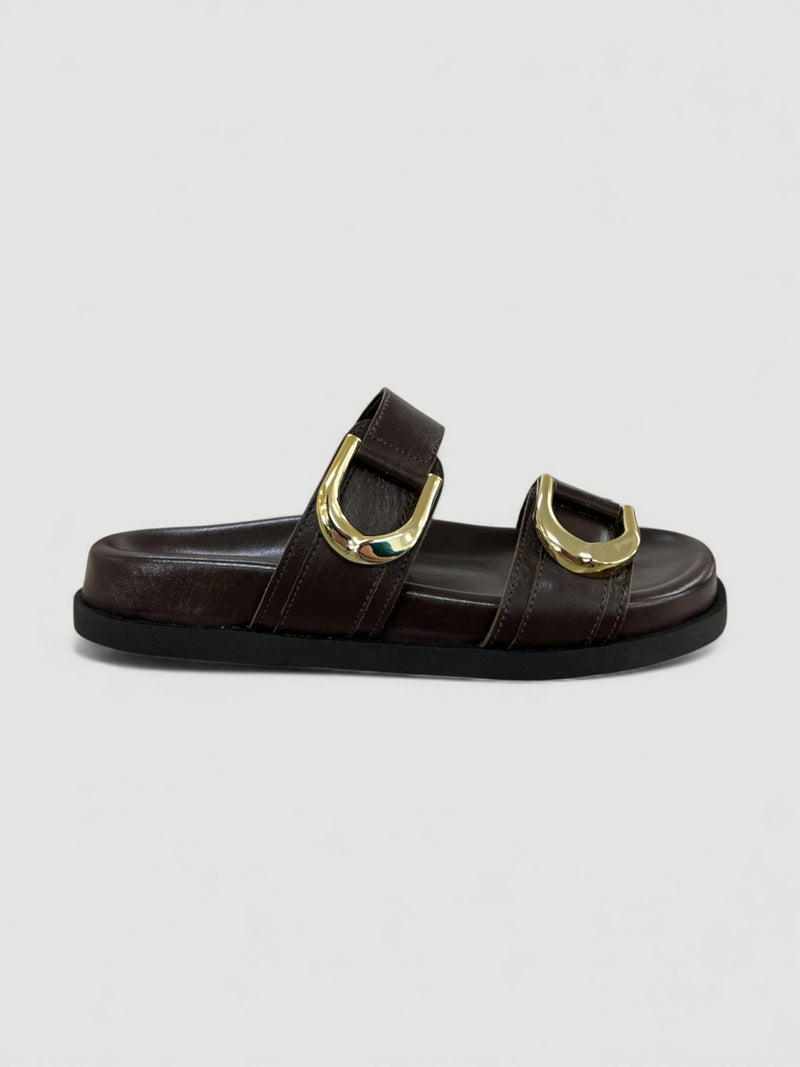 Birken Beatriz em Couro Marrom