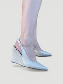 Slingback Vitória em Couro Off White