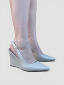 Slingback Vitória em Couro Off White