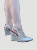 Slingback Vitória em Couro Off White