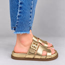 Birken Erika em Couro Ouro Light