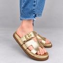 Birken Erika em Couro Ouro Light