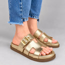 Birken Erika em Couro Ouro Light